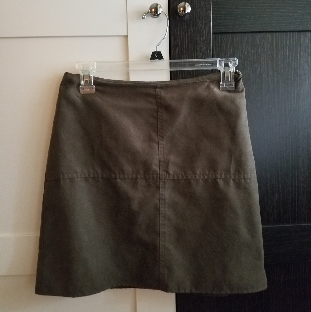 *SALE* Atmosphere Olive Faux Suede Mini skirt